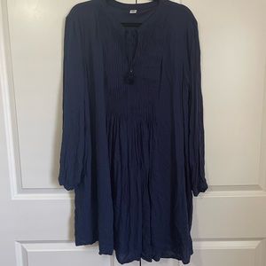 Old Navy Blue Pintuck Dress